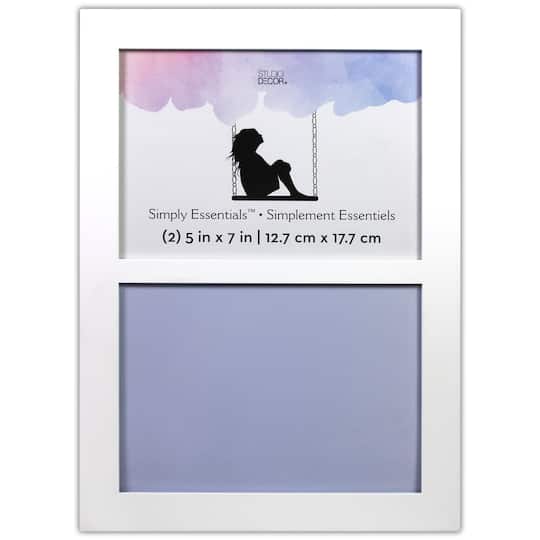 12 Pack: 2 Opening White Flat 5&#x22; x 7&#x22; Collage Frame, Simply Essentials&#x2122; by Studio D&#xE9;cor&#xAE;